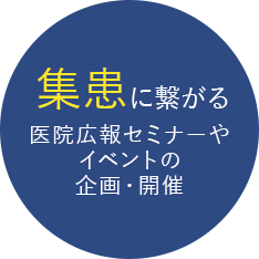 集忠に繋がる医院広報セミナーやイベントの企画・開催